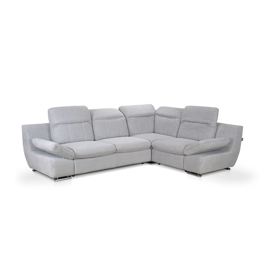 Colțar Extensibil cu Tetiere și Brațe Rabatabile Carlo – L290 x A222 x H80-104 cm