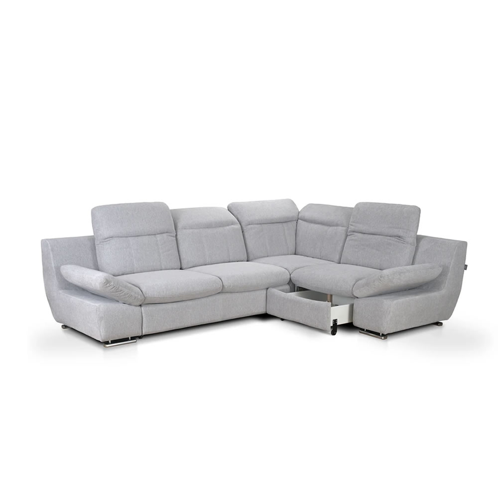 Colțare Extensibile cu Tetiere și Brațe Rabatabile Carlo – L290 x A222 x H80-104 cm