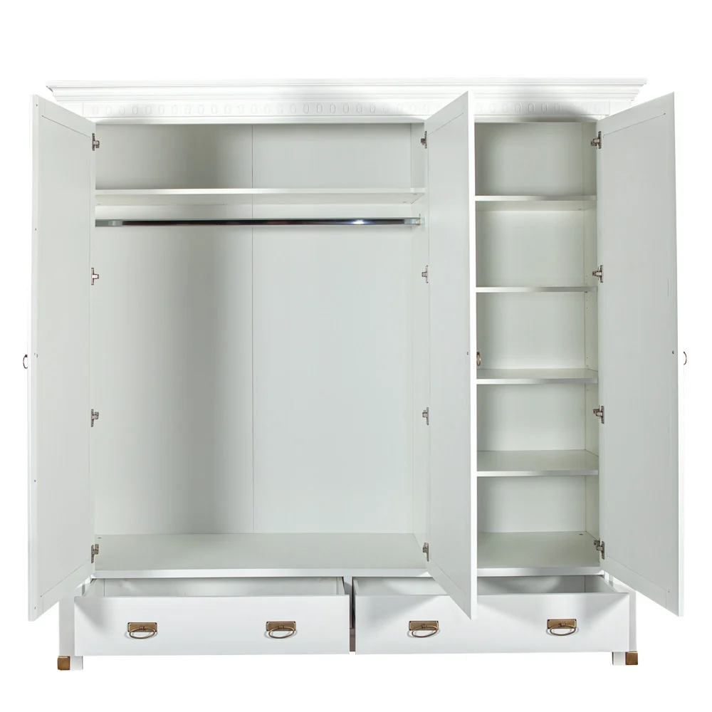 Set Dormitor Saint Tropez Alb (Pat 160 cm, Dulap 208 cm, 2 Noptiere) - imagine 10