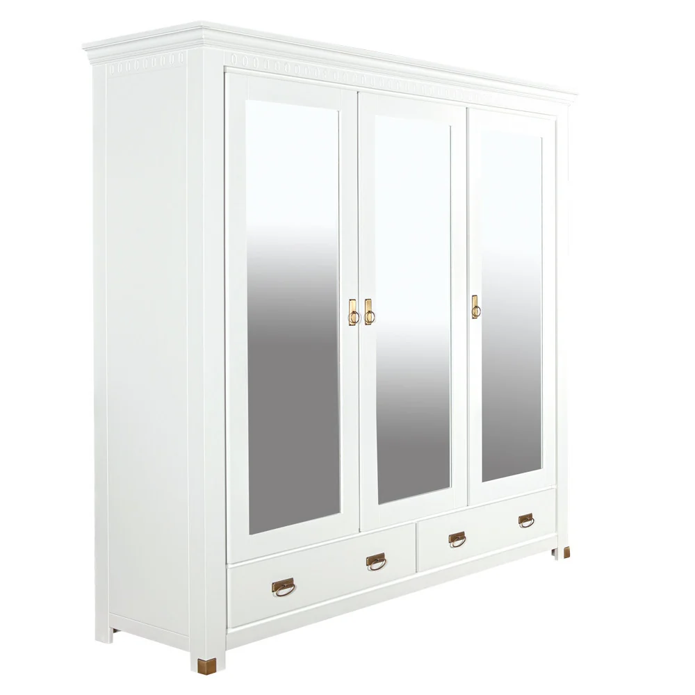 Set Dormitor Saint Tropez Alb (Pat 160 cm, Dulap 208 cm, 2 Noptiere) - imagine 9