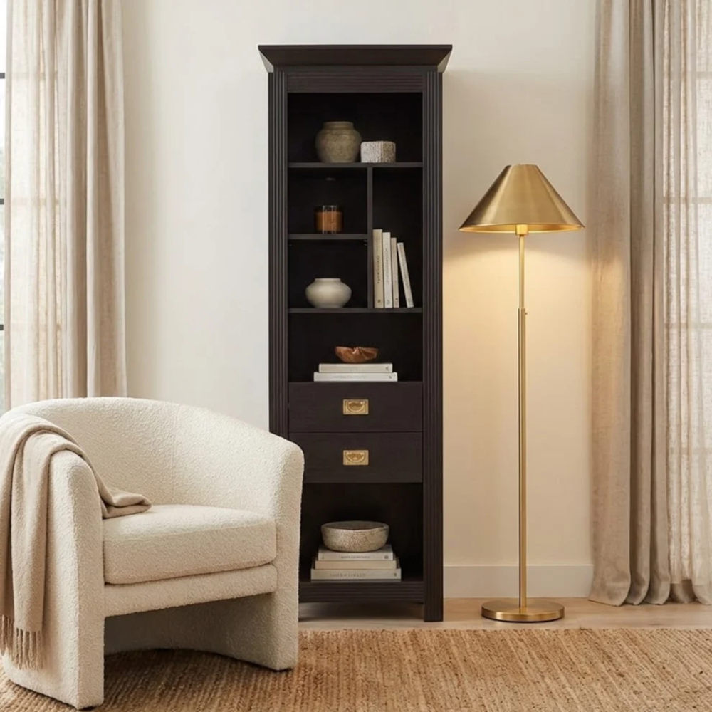 Bibliotecă cu 2 Sertare Saigon Cantori Wenge 200 cm | Mobila Edion