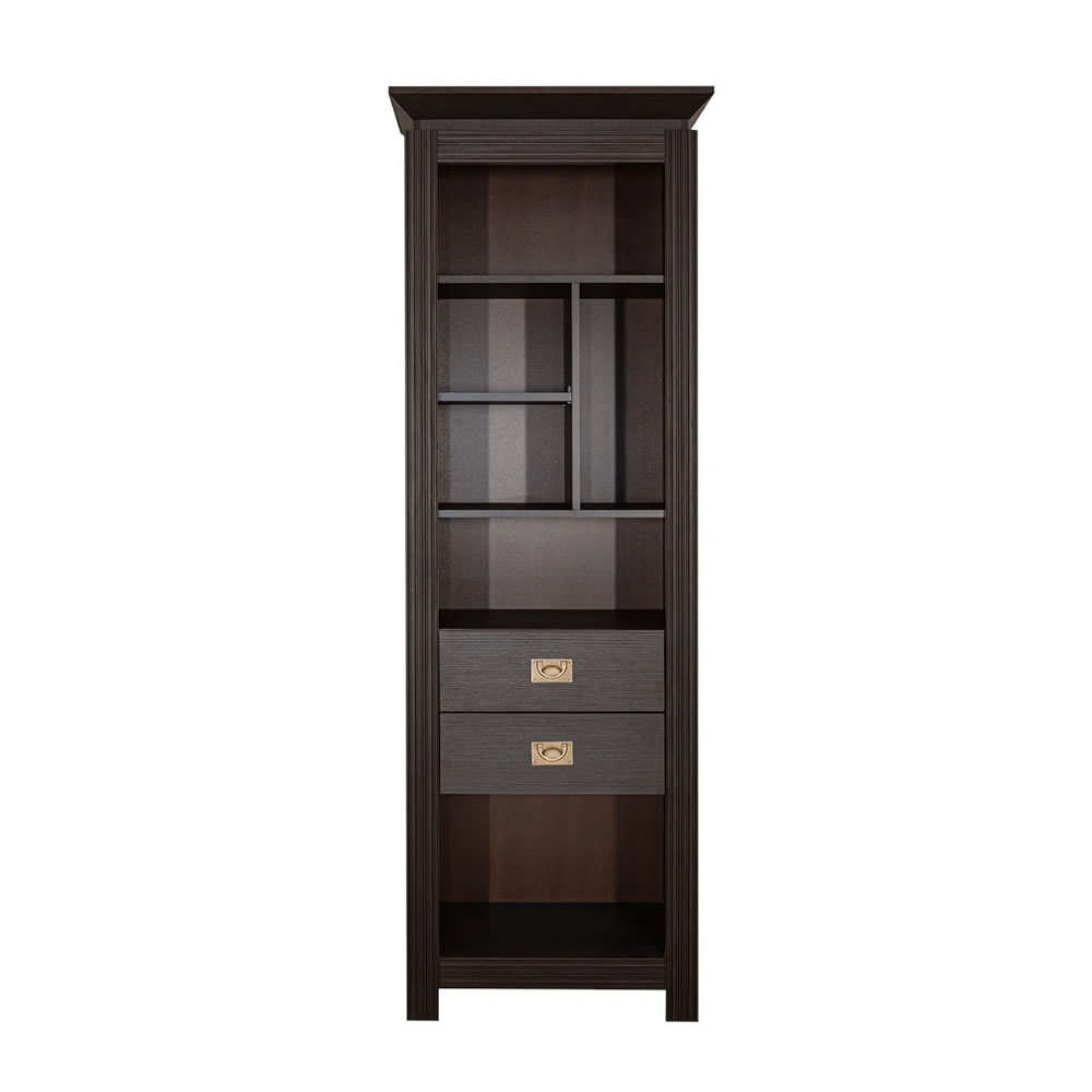 Bibliotecă cu 2 Sertare Saigon Cantori Wenge 200 cm | Mobila Edion