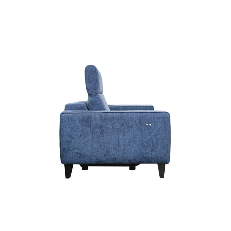 Fotoliu recliner electric CHRISTOPHER, Albastru + Husa CADOU, 100 x 103-158 x 78-102cm