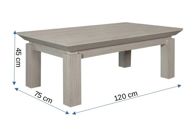 Masă Cafea Casablanca Loft Gri 120x75 cm | Mobila Edion