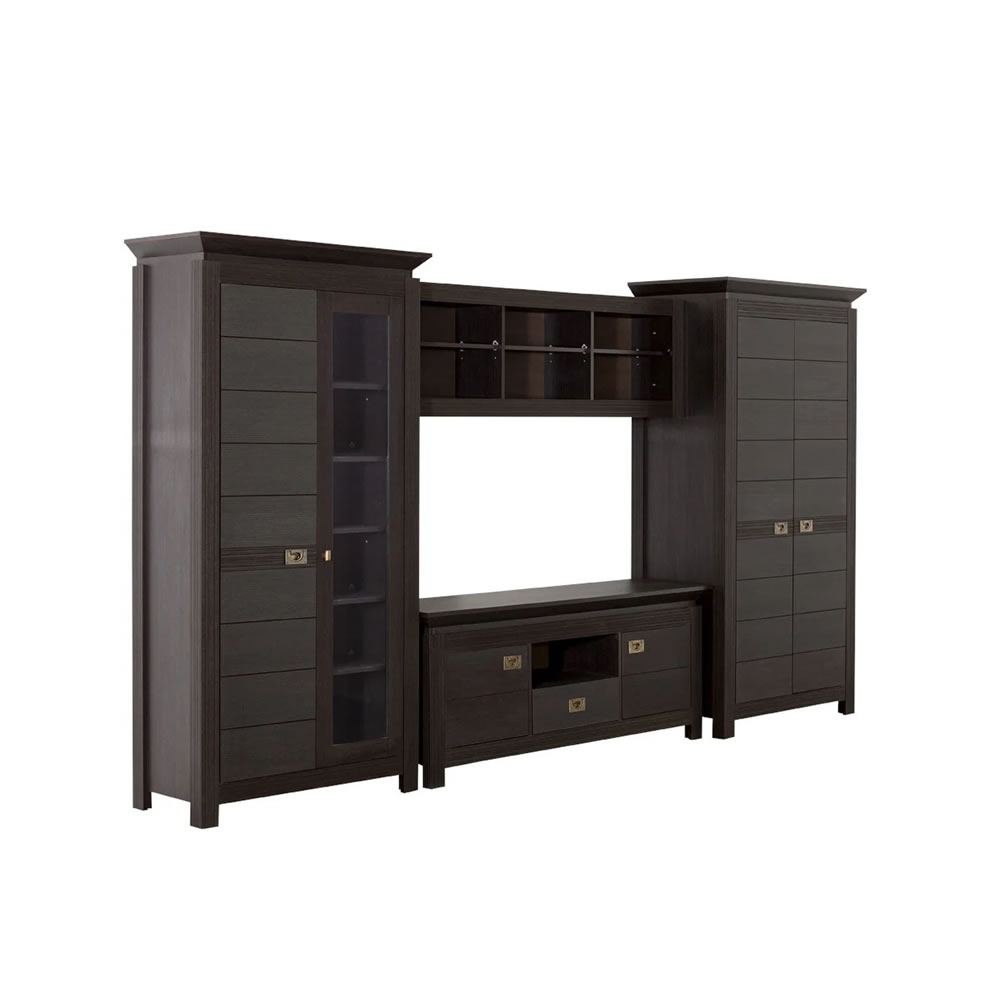 Set mobilier Living Saigon Cantori cu Dulap Wenge 350 cm | Mobila Edion
