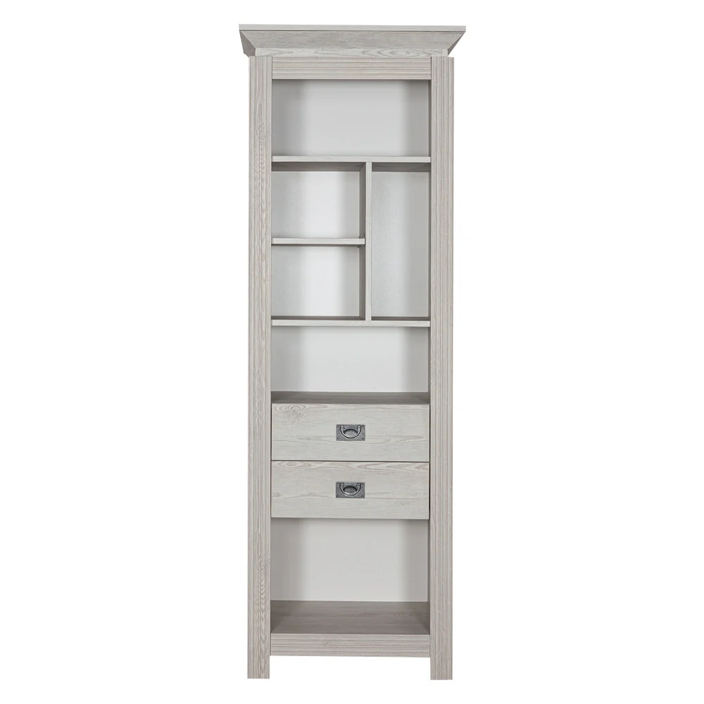 Biblioteca Casablanca Loft Gri 2 Sertare Soft Close | Mobila Edion