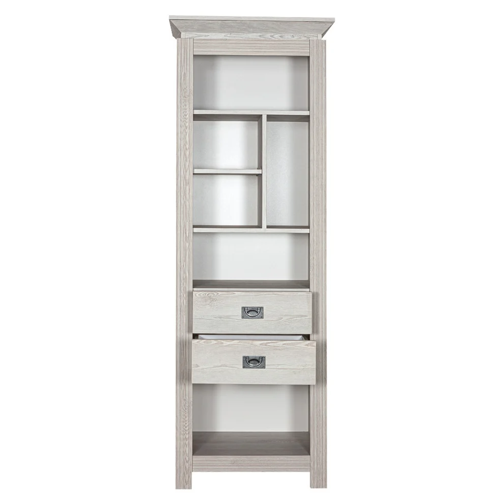 Biblioteca Casablanca Loft Gri 2 Sertare Soft Close | Mobila Edion