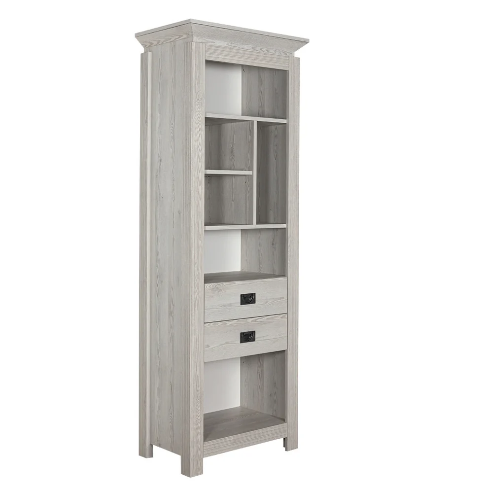 Biblioteca Casablanca Loft Gri 2 Sertare Soft Close | Mobila Edion