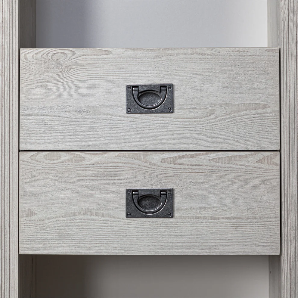 Bibliotecă Casablanca Loft Gri cu 2 Sertare Soft Close (68.4 x 45 x 200 cm) - imagine 7