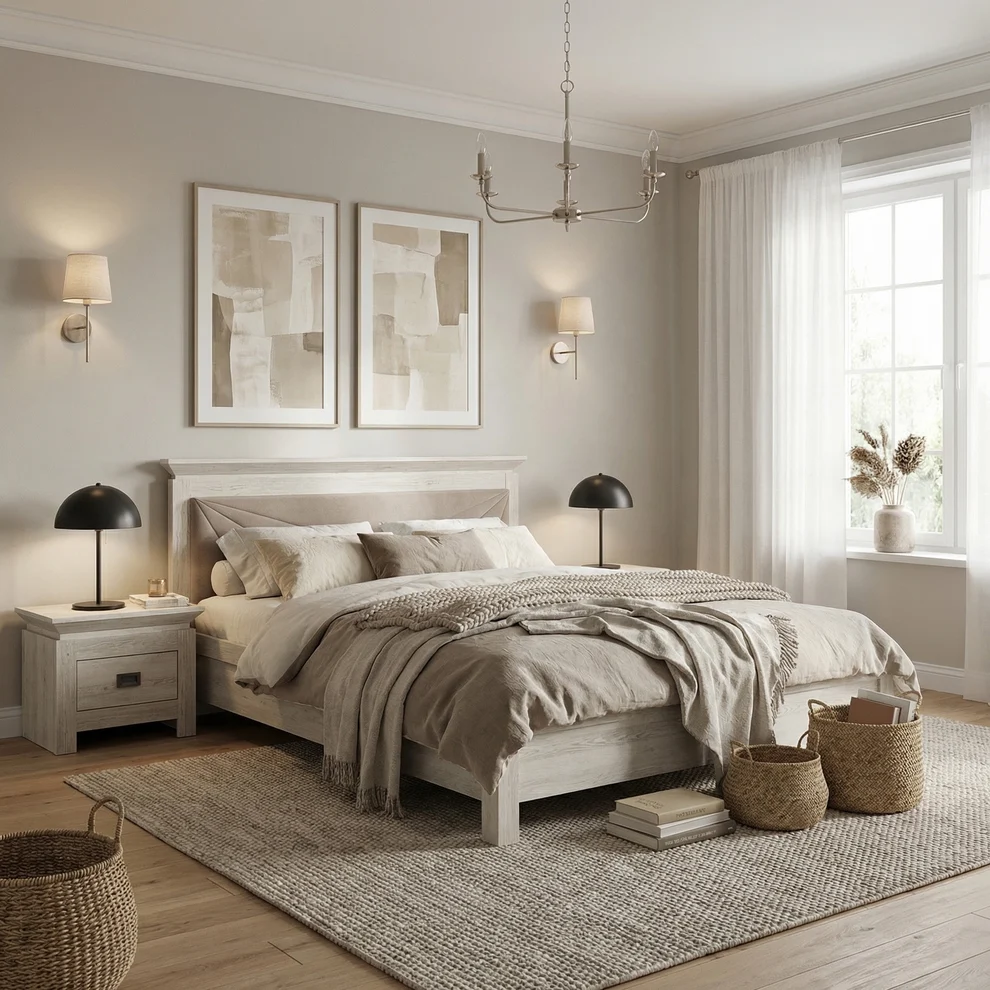 Pat Dormitor Casablanca Loft Gri 140x200 cm | Mobila Edion