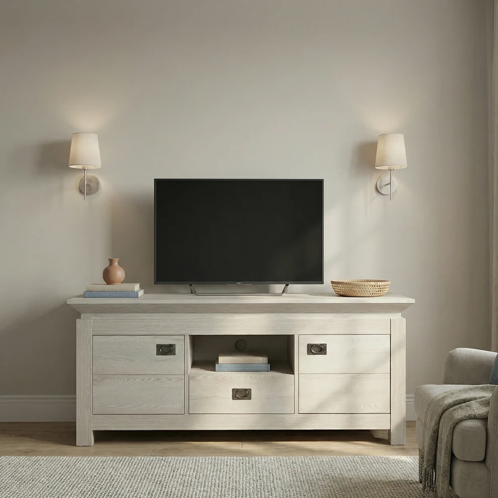 Comodă TV Casablanca Loft Gri 156 cm Soft Close | Mobila Edion