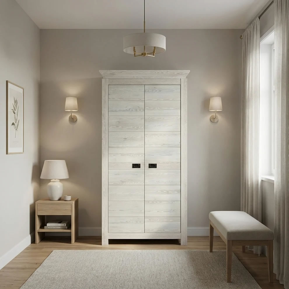 Dulap Casablanca Loft Gri 2 Usi, 99 cm | Mobila Edion