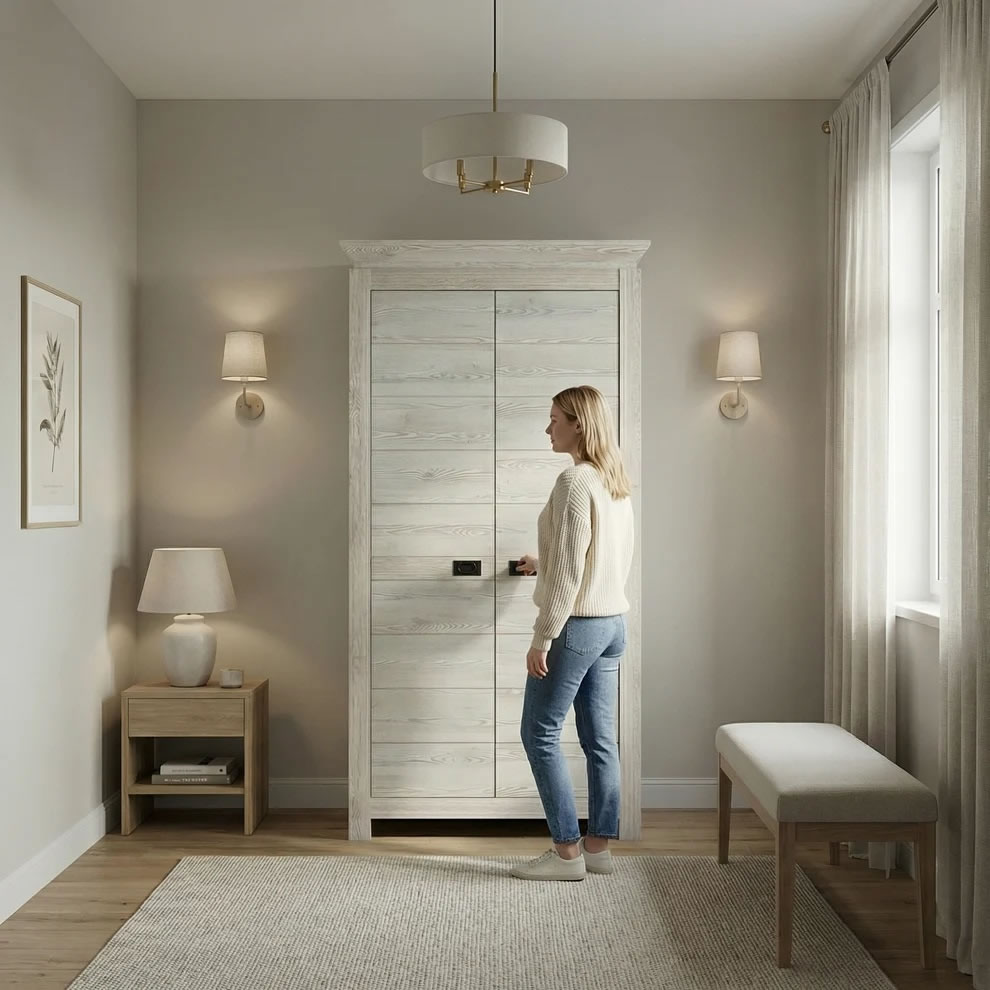 Dulap Casablanca Loft Gri - Șifoner garderobă - Dulap hol.