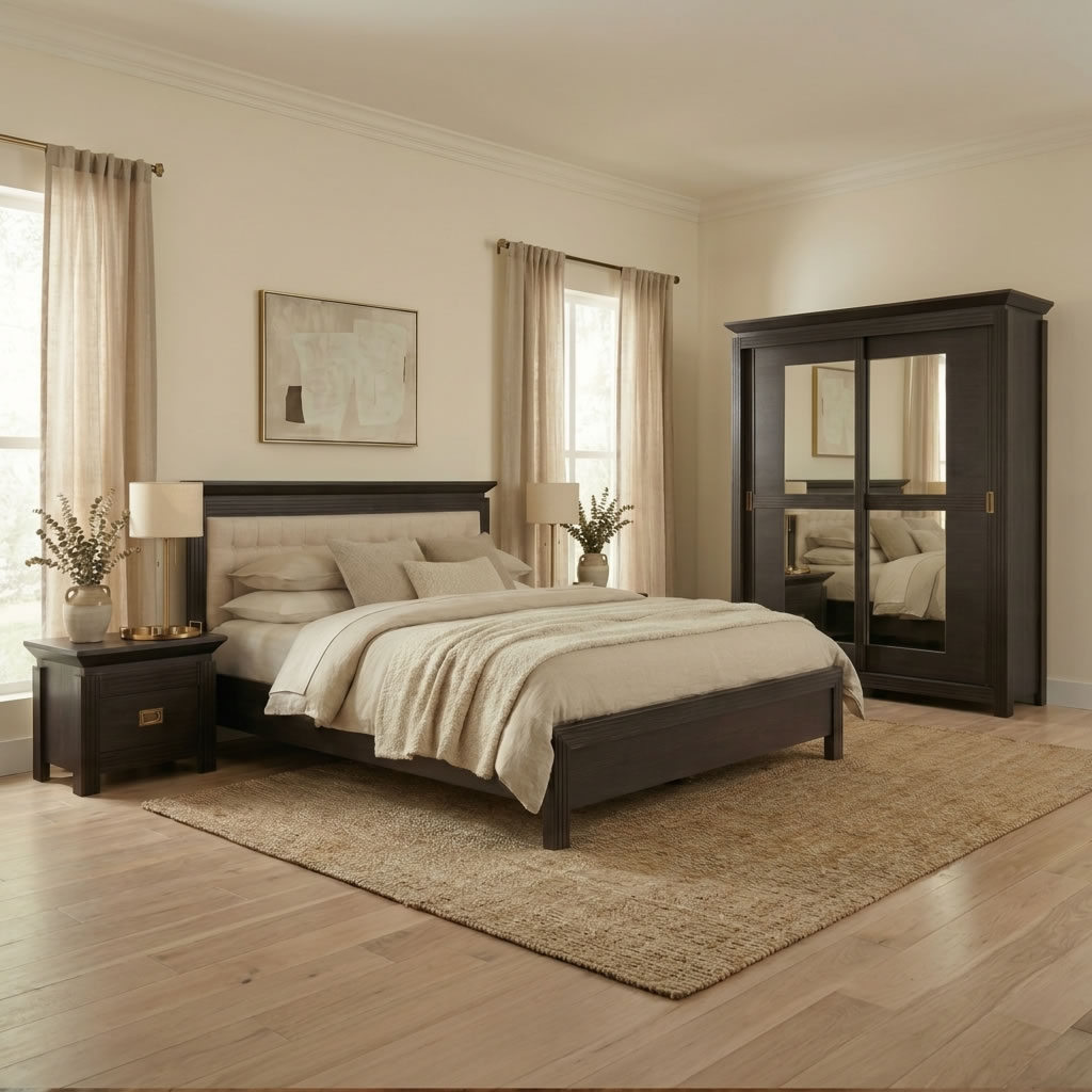 Set Dormitor Saigon Cantori – Pat 140, Dulap 150 | Mobila Edion