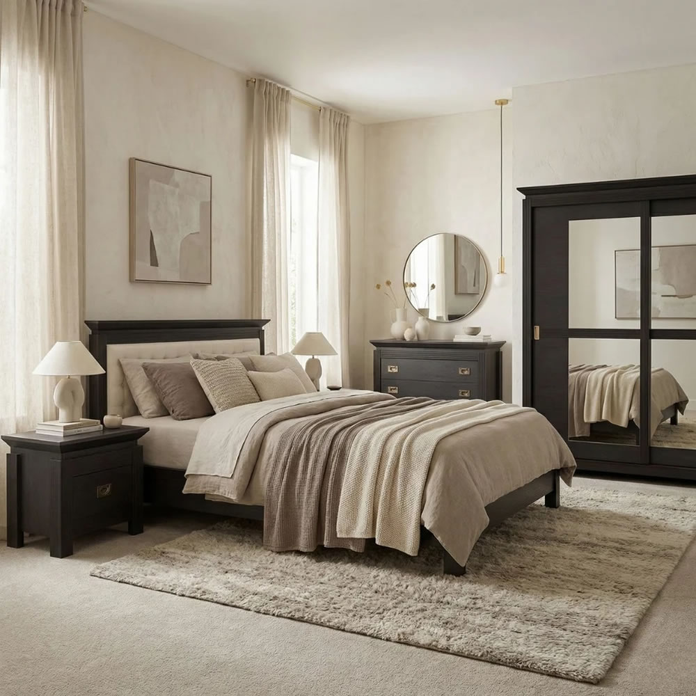 Set Dormitor Saigon Cantori – Pat 180, Dulap 210 | Mobila Edion