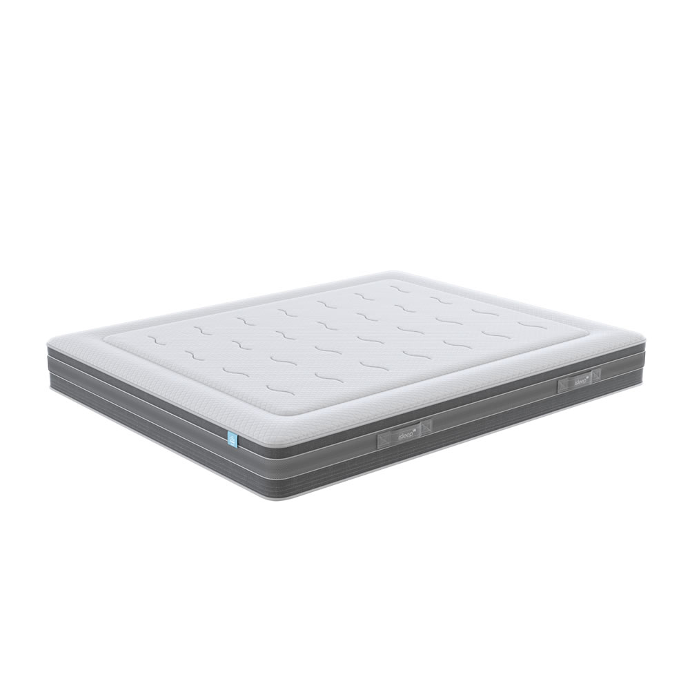 Saltea Ice Hybrid iSleep, Reversibila cu Arcuri Pocket, Spumă Gel cu Memorie